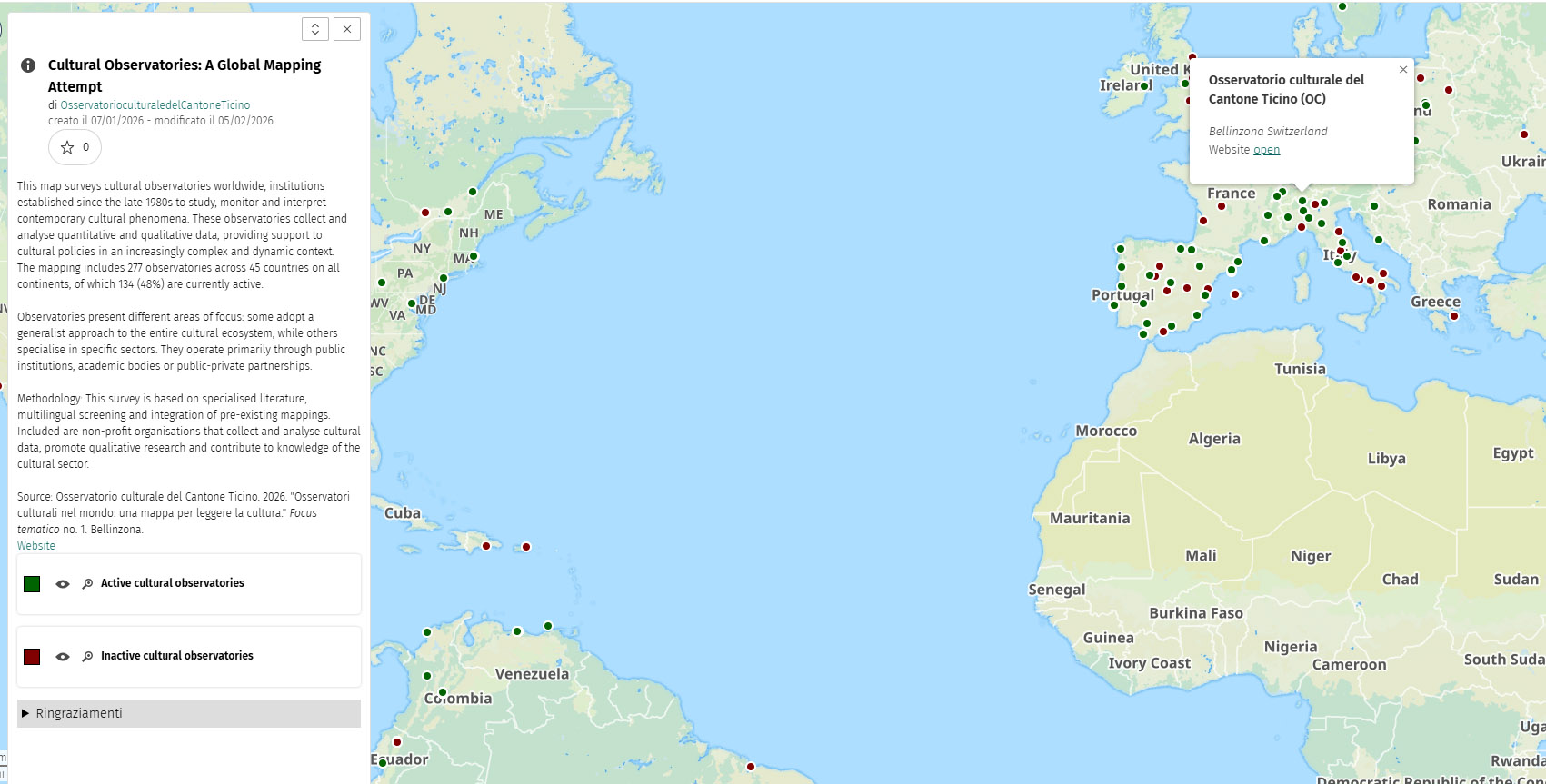 Cultural Observatories Worldwide: A Map for Reading Culture