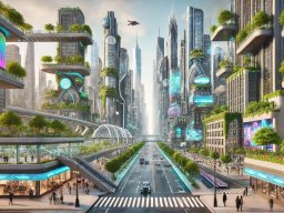 Futuristic view of New York in 2125 (DALL-E) 1