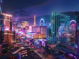 Futuristic view of Las Vegas in 2125 (Midjourney) 1